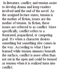 Conflict and Fiction